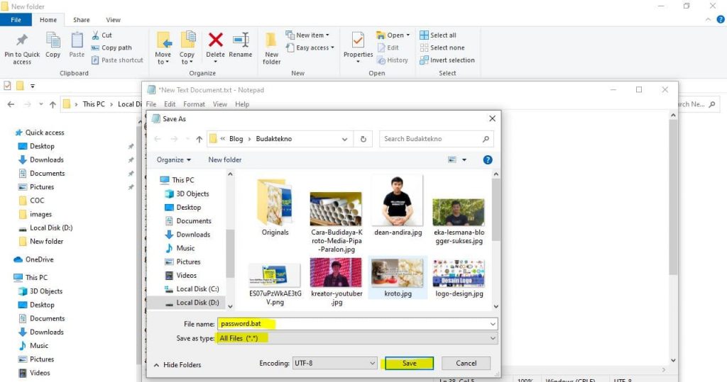 cara mengunci folder di pc