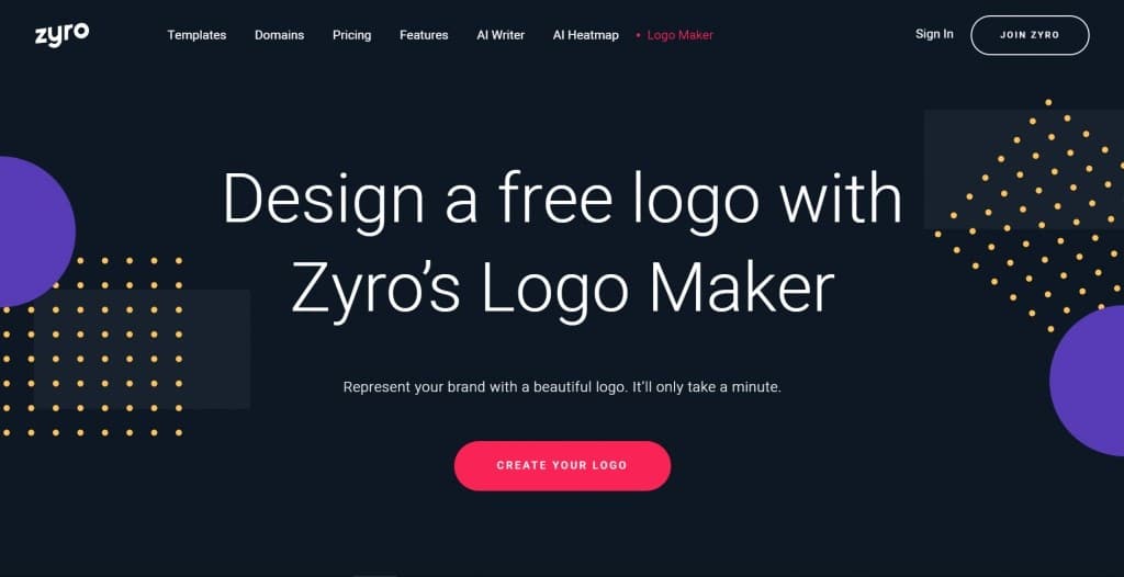 Situs buat logo online gratis zyro